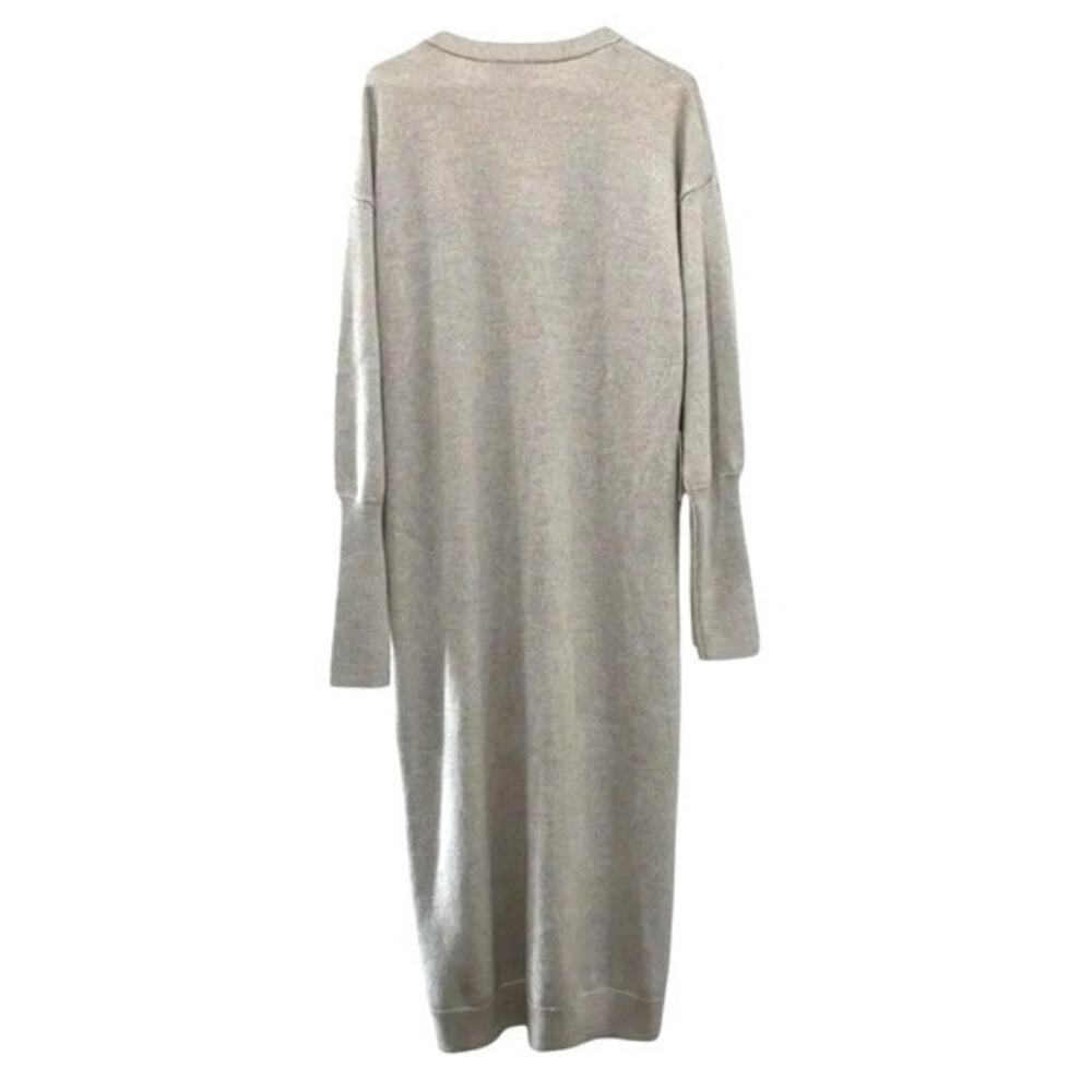 New Aritzia Wilfred Women's L Utopia Button Up Sweater Dress Heather Merino Wool - Picture 2 of 11
